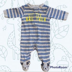 Little Brother Boy Footsie Pajamas 3 Months